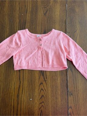 Carter's Coral Cropped Cardigan Sweater